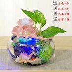 現貨 小型桌面流水噴泉客廳魚缸加濕器招財擺件創意家居裝飾品開業禮物