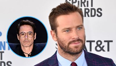 Armie Hammer Denies Robert Downey Jr. Paid for His Rehab After Cannibal Allegations