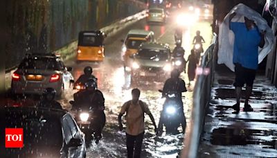 Heavy rain causes waterlogging, power outages in Chennai; IMD forecasts more showers in north Tamil Nadu | Chennai News - Times of India