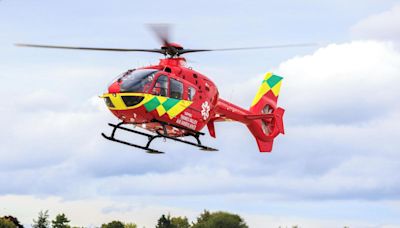 Watch as footage shows air ambulance take off during critical incident