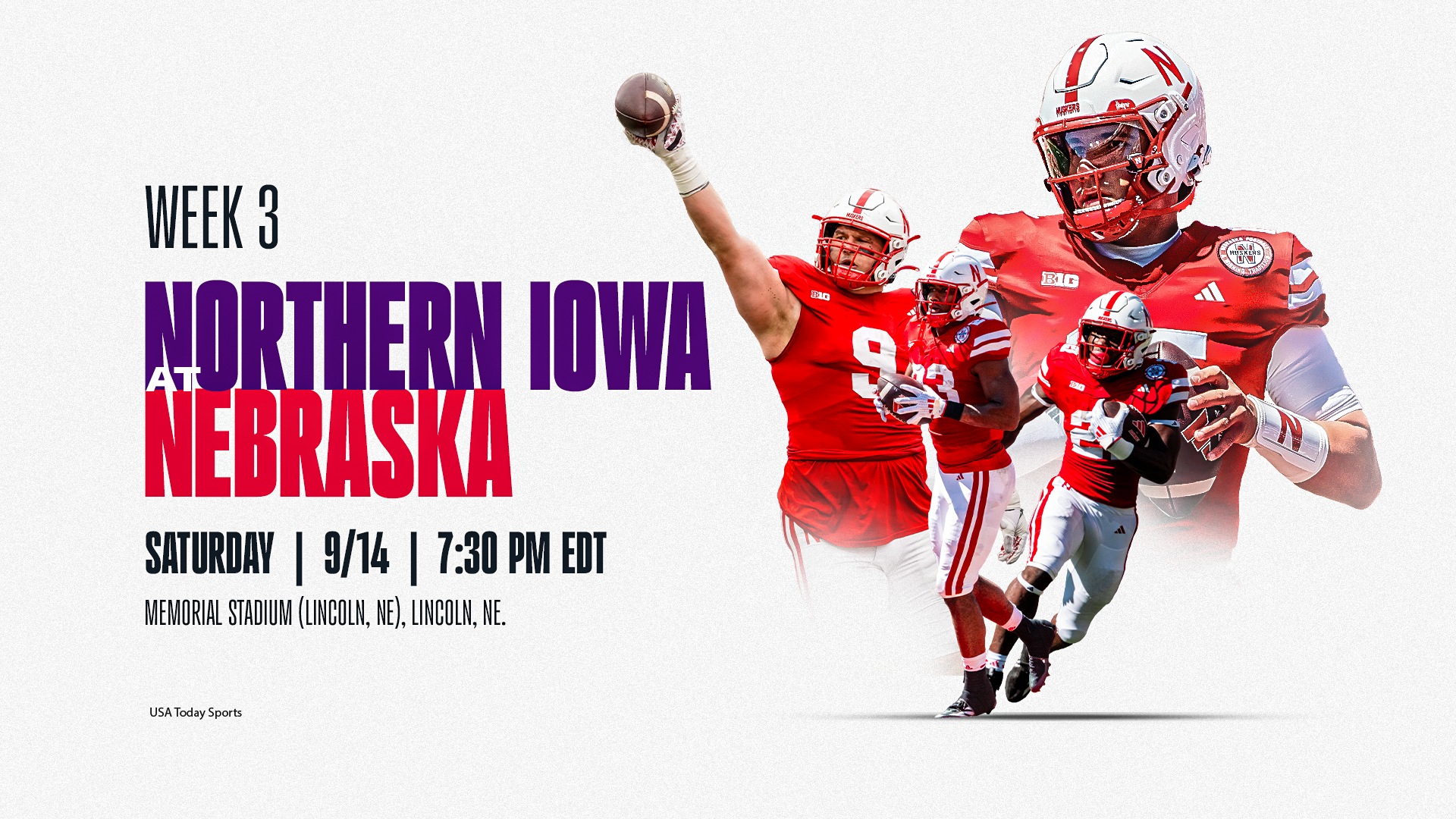 What channel is Nebraska vs Northern Iowa on today? Time, TV schedule for Week Three game