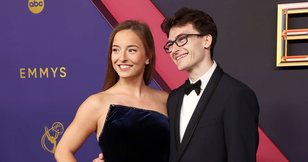 Olympian Stephen Nedoroscik Walks 2024 Emmys Red Carpet With Girlfriend Tess McCracken