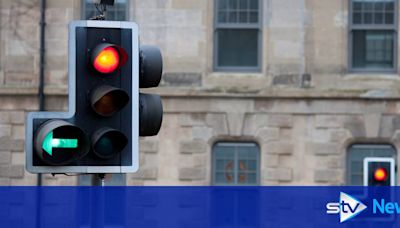 Traffic lights in darkness after power cut in city centre