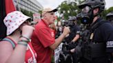 Police deploy pepper spray as crowd protesting Israel's war in Gaza marches toward U.S. Capitol