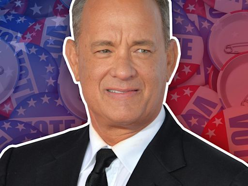 No, Tom Hanks didn't wear a 'Vote for Joe, not the psycho' shirt