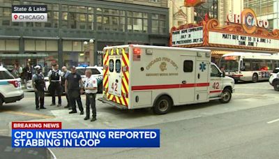 Man stabbed, critically injured near Chicago Theatre in the Loop, fire officials say