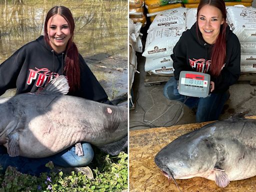 Ohio teen's state fishing record officially certified after 101-pound blue catfish catch: 'I started crying'