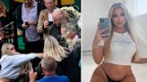 Quién es la modelo de OnlyFans que le tiró un milkshake en la cara al candidato británico Nigel Farage