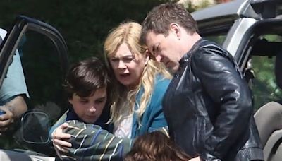 Ellen Pompeo & Mark Duplass Caught on Camera in Hit Hulu Series ‘Orphan’ On-Set Accident Scene