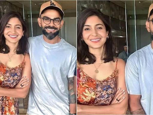 Virat Kohli holds wife Anushka Sharma close as they pose together in London, see pics