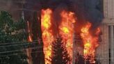 Moment Russian synagogue, church go up in flames as police close off city