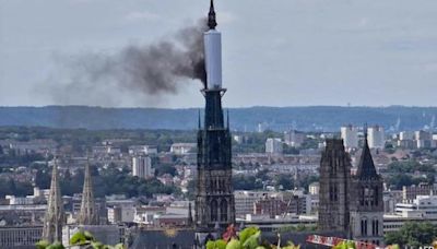 France: Medieval cathedral catches fire during restoration work