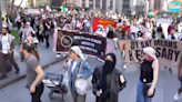 Mob Of Pro-Palestine Protestors Storm Brooklyn Bridge & Force Traffic To Stop