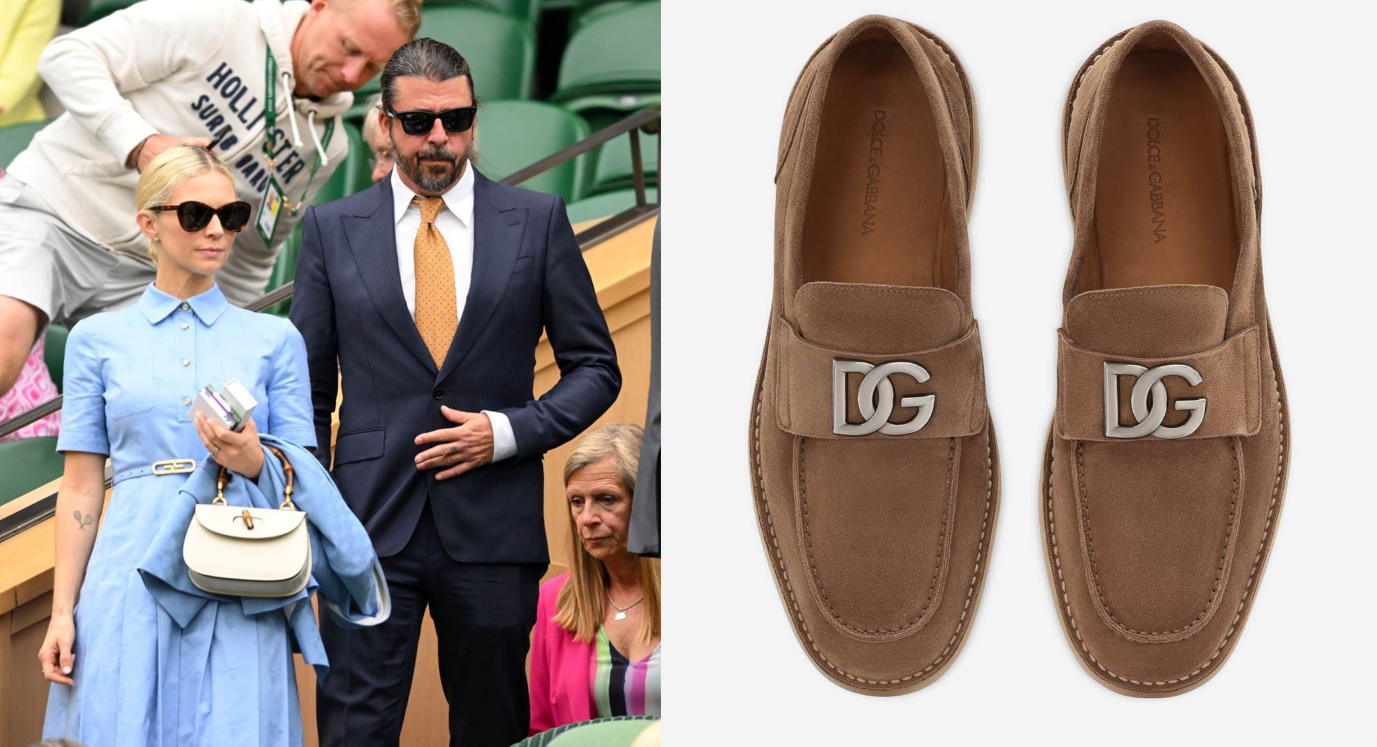 Dave Grohl Looks Sharp in Suede Dolce & Gabbana New Florio Loafers at Wimbledon 2024