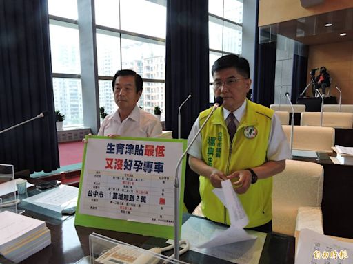 台中不僅生育津貼是6都最低 議員楊典忠：連好孕專車都沒有