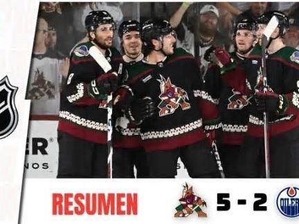 Los Coyotes se van con una victoria por 5-2 ante los Oilers