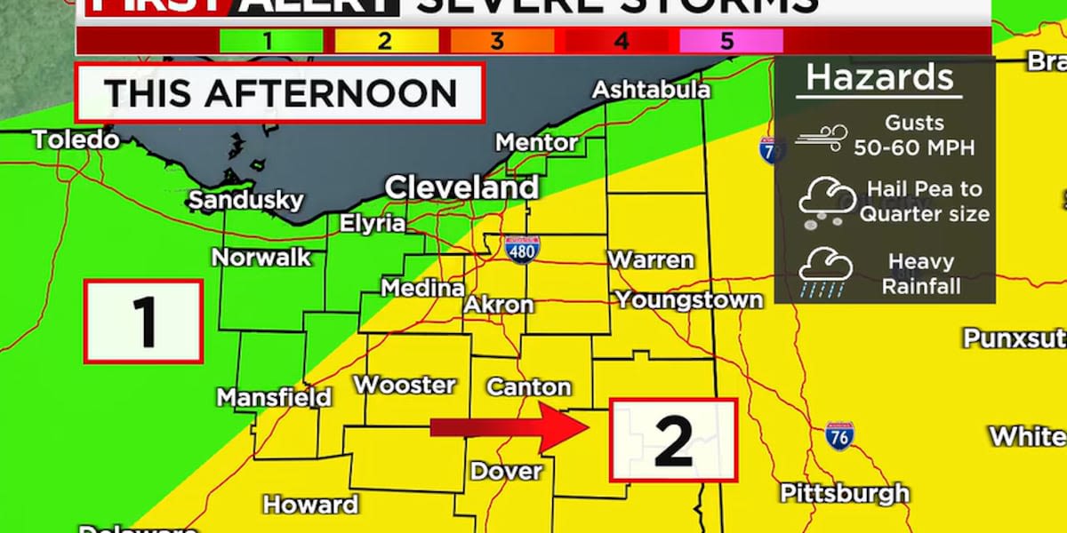 Severe rain, wind hits Northeast Ohio: Tornado warning issued in Ashtabula County