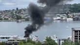 Crews respond to 2-alarm boat fire on Lake Union