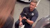 Watch as Hoboken police officer stages pulling over his girlfriend before he proposes