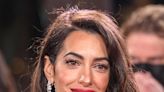 Amal Clooney Dazzles In A One-Shoulder Sequined Silver Gown