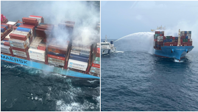 Maersk Frankfurt Fire: Indian Coast Guard Ships, Aircraft Battle Blaze Near Goa Coast