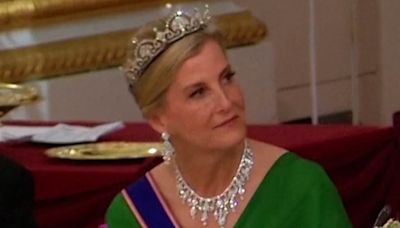 Sophie, Duchess of Edinburgh dons regal tiara for glitzy state banquet