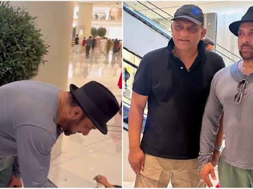WATCH: Salman Khan’s cutest gesture for little fan is winning hearts; former cricketer Mohammad Azharuddin drops pic with him from Dubai