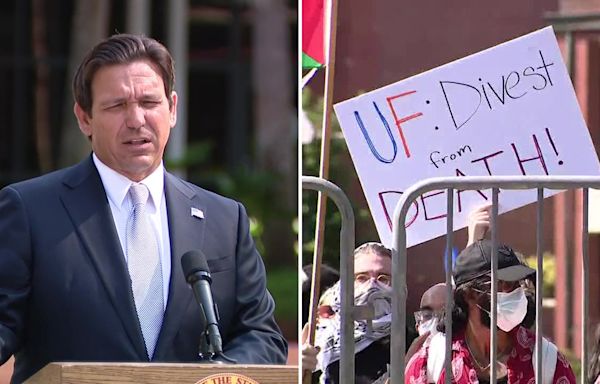 DeSantis denounces attempt to set up pro-Palestinian encampment at UF: 'We don't do that here'