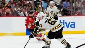 Bruins hoping Marchand can return and give team a boost in Game 4 vs Panthers