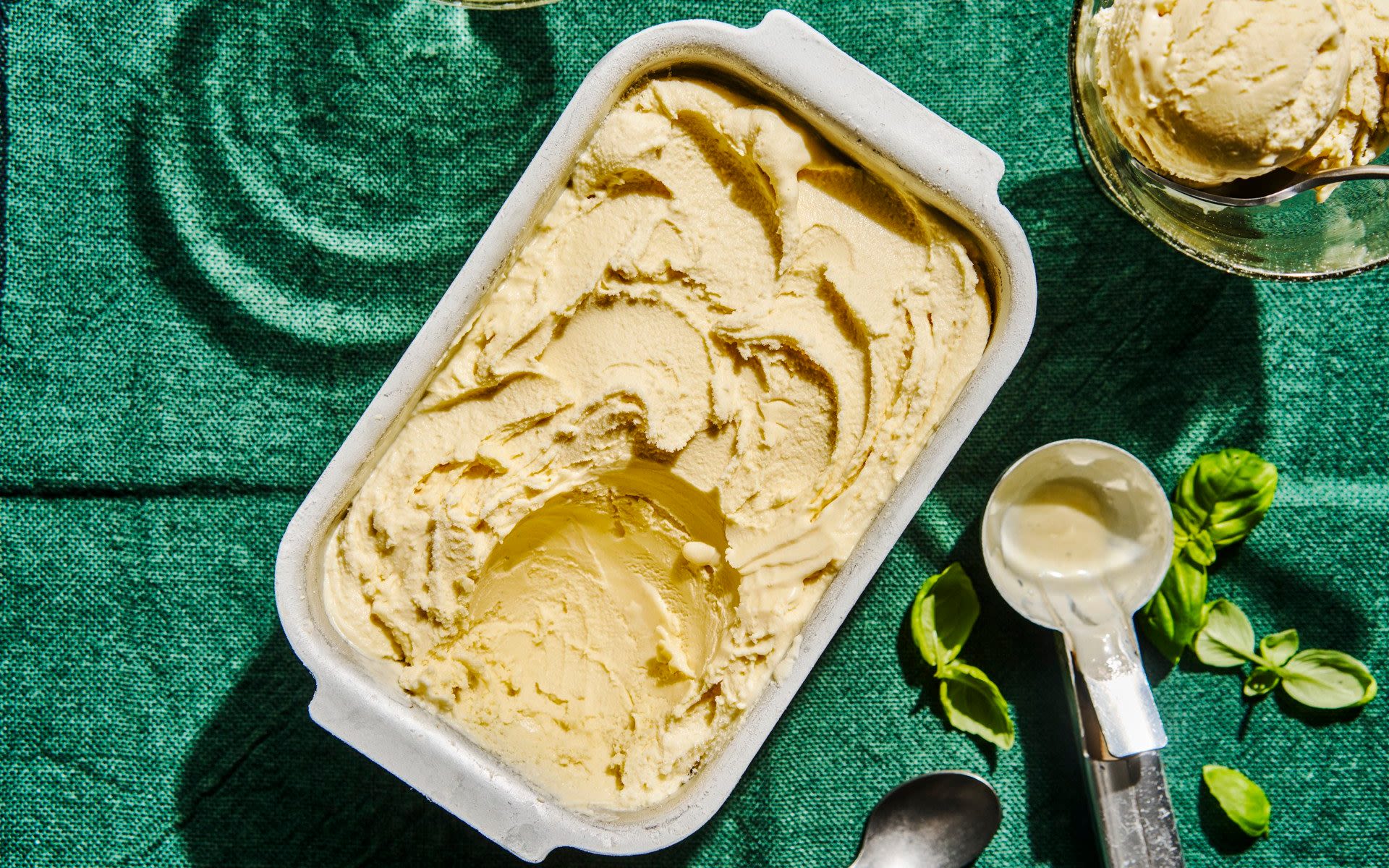 Pink grapefruit and basil ice cream recipe