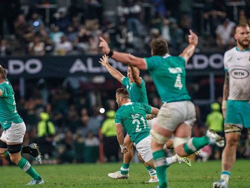 South Africa 24-25 Ireland: Ciaran Frawley's heroic last-minute drop goal seal famous win and squares series