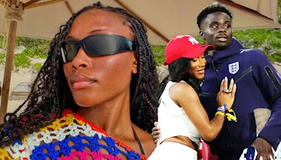 England hero Bukayo Saka and girlfriend Tolami Benson relax on summer holiday