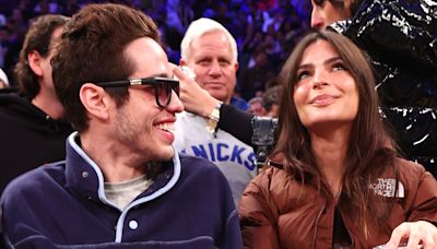 Pete Davidson & Emily Ratajkowski Smile As They Sit Courtside At Knicks Game Together | Access