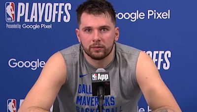 La reacción de Doncic tras colarse gemidos en su rueda de prensa