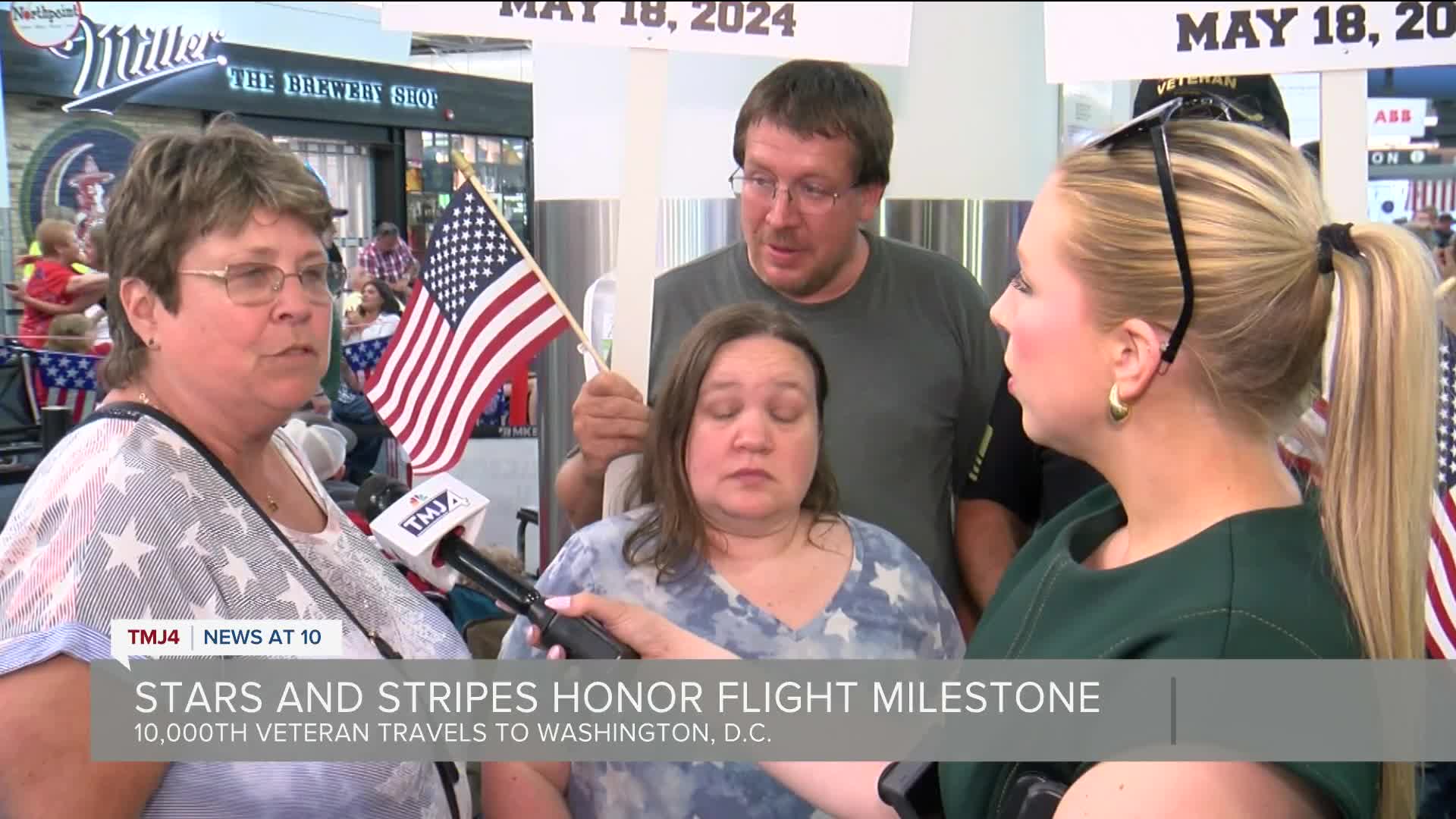 Milwaukee welcomes home 10,000th local veteran of Stars and Stripes Honor Flight