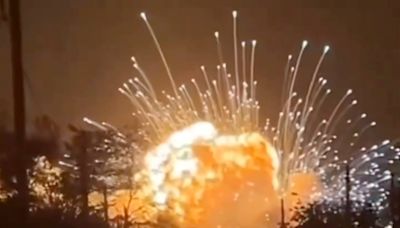 Video shows enormous explosion at Russian ammunition depot that Ukraine says housed munitions from North Korea