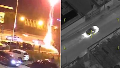 Shock moment 'Fast & Furious’ drivers race & let off fireworks at festival