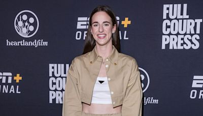 Caitlin Clark Continues Her Prada Era in Cropped Jacket and Oversize Pants at ‘Full Court Press’ Premiere