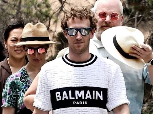 Mark Zuckerberg lives it up in Ibiza in Balmain shirt for new look