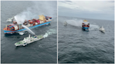 Maersk Frankfurt Fire: Rescue Operation Led By Indian Coast Guard Enters 5th Day; Major Fires Doused - VIDEO