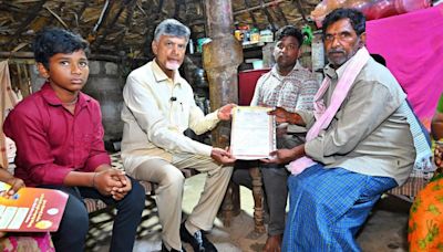 Andhra CM Chandrababu Naidu disburses welfare pensions to beneficiaries