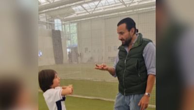 Watch: Saif Ali Khan Explains Family's Cricket History To Taimur
