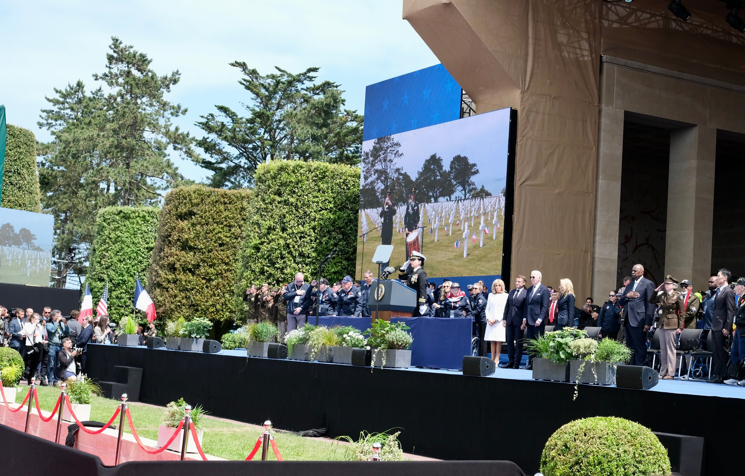 Biden, Macron stress peace, unity at 80th D-Day anniversary in Normandy