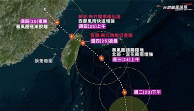 全台濕成紫番薯！凱米恐從宜蘭登陸 「暴風圈恐罩全台一整天」專家示警