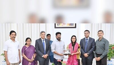 HCL Technologies chairperson Roshni Nadar meets Telangana CM Reddy