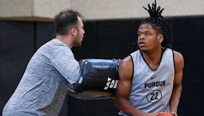 WATCH: Purdue Shares Glimpse of Freshman Gicarri Harris Getting Buckets at Practice