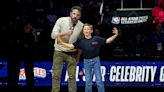 Ben Affleck and son Samuel pump up the jam to announce NBA All-Star Celebrity Game