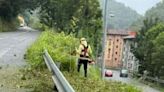 Los vecinos de Rioturbio asumen la limpieza de la carretera ante su 'abandono' por la Administración