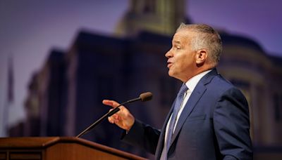 ‘Jesus is the answer’ to becoming something more, BYU President Shane Reese tells large student crowd