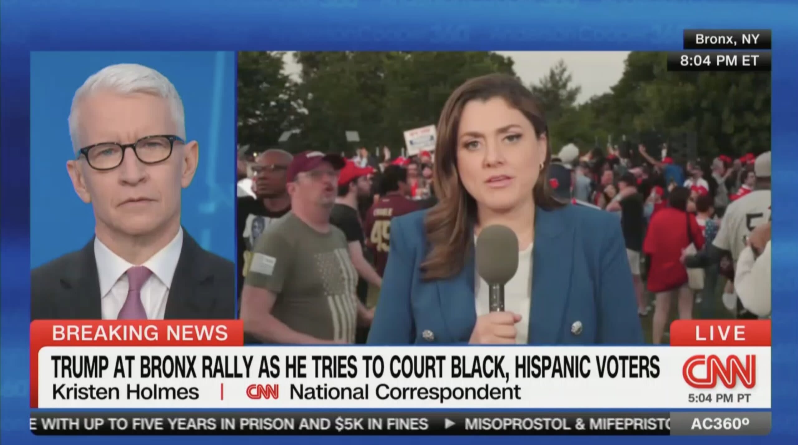 CNN Reporter Shocked at Size of Trump Rally in the Bronx: ‘This Is One of the Bluest Counties in the Entire Country’